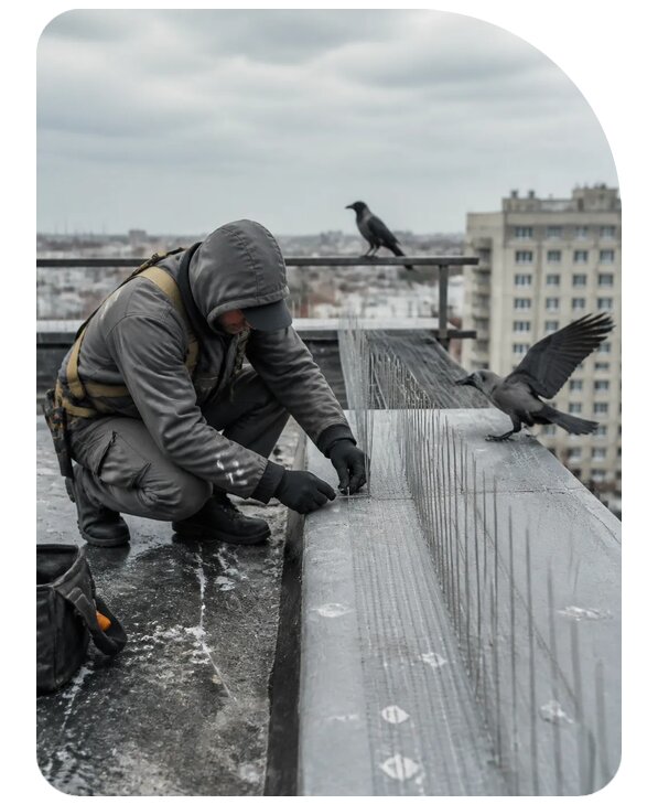 Защита от ворон под ключ в Протвине по цене от 5088 р. | Сенат-Прн